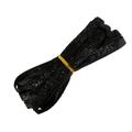 Nastro di velluto glitterato nero da 10 mm per artigianato e confezioni regalo - 10mm (5 Yard/Confezione) / Nero