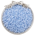 Perles de rocaille bleu clair 4mm avec fini nacré dans un plateau argenté - 4mm (Ouverture Environ 1mm) / 10g/Paquet(env. 170 pièces) / Bleu Roi(NB13)