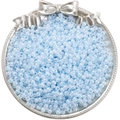 Perles de verre bleu clair 4mm avec finition nacrée pour la création de bijoux DIY - 4mm (Ouverture Environ 1mm) / 10g/Paquet(env. 170 pièces) / Bleu Lac(NB12)