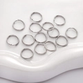 Silberne Edelstahl Doppelspaltringe für DIY handgefertigten Schmuck und Zubehör - 1.0x10mm (50 Stück/Packung)