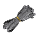 Nastro metallico glitterato da 10 mm in grigio scuro per abbigliamento e pacchi regalo - grigio scuro