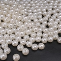 Creamy white ABS imitation pearl round beads with pre-drilled holes for DIY jewelry - Round Bead Style (21)