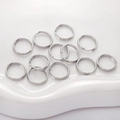 Polierte Edelstahl-Doppelspaltringe in Silber für die handgefertigte DIY-Schmuckherstellung - 1.0x12mm (50 Stück/Packung)