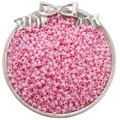 Délicates perles de rocaille rose clair de 4mm en coupe argentée pour bijoux DIY - 4mm (Ouverture Environ 1mm) / 10g/Paquet(env. 170 pièces) / Série Rouge(NB9)