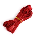 Nastro rosso glitterato da 10mm per artigianato fai-da-te e accessori moda - Rosso