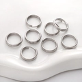 Silberne Doppel-Spaltringe aus Edelstahl für DIY-Schmuckherstellung und Schlüsselanhänger - 1.5x15mm (20 Stück/Packung)