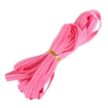 Peach pink grosgrain ribbon with white side stitching for gift box packaging - Pink