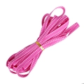 Pink ribbon with white polka dots for gift wrapping tied with gold wire tie - Rose Red