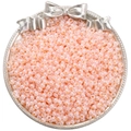 Perles de verre crème rose clair 4mm en plateau argent pour bijoux faits main - 4mm (Ouverture Environ 1mm) / 10g/Paquet(env. 170 pièces) / Jaune Orangé(NB5)
