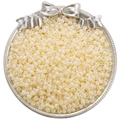 Perles de rocaille 4mm blanc crème dans un plateau argenté pour bijoux fait main - 4mm (Ouverture Environ 1mm) / 10g/Paquet(env. 170 pièces) / Jaune d'Or(NB4)