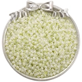 Perles de verre ivoire 4mm pour bijoux DIY disposées sur un plateau argenté - 4mm (Ouverture Environ 1mm) / 10g/Paquet(env. 170 pièces) / Jaune Gingembre (NB3)