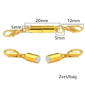 Goldenes Magnetverschluss-Set mit Karabiner für DIY-Armbänder, 2er-Set Packung für Schmuck - Gold