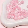 Perles octogonales en résine rose irisée avec effet œil de chat pour bijoux DIY - 10mm (Ouverture env. 1.5mm) 10 Pièces/Paquet / Rose
