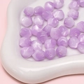 Perles octogonales en résine œil de chat lilas irisées pour la création de bijoux DIY - 10mm (Ouverture env. 1.5mm) 10 Pièces/Paquet / Violet