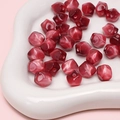 Perles octogonales en résine œil-de-chat rouge foncé pour bijoux DIY et bracelets - 10mm (Ouverture env. 1.5mm) 10 Pièces/Paquet / Rouge