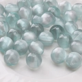 Perle rotonde in resina blu chiaro traslucido con glitter argento per gioielli DIY - 10mm (10 Pezzi/Confezione) / Grigio