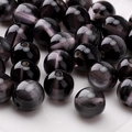 Dark purple resin beads with glitter shimmer finish for DIY bracelet making and jewelry crafts - 10mm (10 Pcs/Pack) / Black