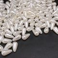 Creamy white teardrop ABS pearls with top holes for DIY jewelry making and crafts - Teardrop Style (41)
