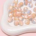 Perles en résine octogonales à dégradé iridescent pêche et bleu pour bijoux faits main - 10mm (Ouverture env. 1.5mm) 10 Pièces/Paquet / Bleu Poudré Clair