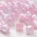 Pale pink translucent resin beads with cat-eye luster for DIY jewelry making - 10mm (10 Pcs/Pack) / Pink