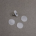 Transparent silicone ear pads set with sparkling silver C-shaped crystal stud earring - Extra Large Size (FRB085) / Professional Pack