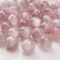 Dreamy pink cat-eye style resin round beads for DIY handmade jewelry bracelets - 10mm (10 Pcs/Pack) / Light Coffee