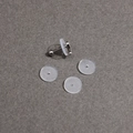 Clear silicone piercing discs with surgical steel crystal ball stud earring set - Medium Size (FRB085) / Professional Pack