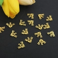 Bulk gold filigree flower alloy connectors for traditional DIY hairpins and jewelry - Small Triangle Gold