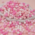 Mix of white and pink polyester fluffy pom poms for creative DIY Christmas crafts - Pack of 200 / 10mm (3/8 inch) / Pink Series