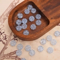 Translucent light blue glass clover flower beads for vintage DIY jewelry accessories - 10x10mm (Aperture approx 1mm) 20 Pieces/Pack / Light Blue