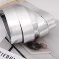 Silver PU metallic leather trim strip with glossy texture for DIY craft projects - 0.5cm Wide (5m/Pack) / Silver