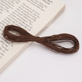 Brown braided polyester waxed cord bundle for DIY handmade jewelry and craft accessories - 1mm - 10m/Pack / Dark Coffee