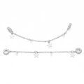 Bracciale a stella d'argento con perline traslucide e chiusure scintillanti in zirconia - #03 Catena d'Argento Stella