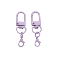 Lavender purple alloy lobster clasp and D-ring swivel hooks for DIY keychain crafting - Purple