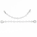 Catena placcata argento con perline di zircone e chiusura con strass brillanti - #05 Catena d'Argento Perline
