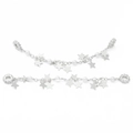 Ciondoli a stella in conchiglia con perle bianche e zircone per catene DIY in argento - #07 Catena d'Argento Stella Perla