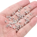 Perles d'espacement plates en alliage argenté pour bijoux DIY dans la main - Perles de Roue 2x5mm (Ouverture 1.5mm) / Argent (environ 25 Pièces/Paquet)