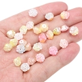Mélange de perles camélia en ABS nacré pour création de bijoux DIY sur la main - 8x5mm (Environ 100 Pièces/Paquet) / Camélia Perlé Château de Rêve