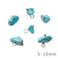 Turquoise stone charm pendant with gold metal loop for DIY jewelry making 5-10mm - 5-10mm (5 Pcs/Pack) / Turquoise