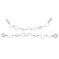 Connettori in argento dorato con stella, luna e pietre di zircone scintillanti - #09 Catena d'Argento Stella Luna Cristallo