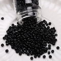 Polished 2mm black glass seed beads for DIY jewelry and handmade beadwork design - Round Beads (#01) / 3mm (10g/Pack) / Solid Painted Black