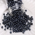 Deep navy blue seed beads with metallic luster for DIY handmade jewelry crafts - Round Beads (#03) / 3mm (10g/Pack) / Dark Blue