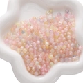 Matte mehrfarbige 6/8mm Acrylperlen mit Goldflocken für DIY-Schmuck und Bastelarbeiten - 6mm Öffnung ca. 1mm 10g/Packung ca. 100 Stk. / Mehrfarbig