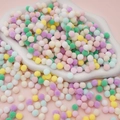 Colorful macaron polyester pompoms in 10-15mm for DIY crafts and Christmas decor - Pack of 200 / 0.8cm / Macaron Series