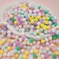 Colorful polyester pom-poms in pastel colors for DIY crafts and creative decorations - Pack of 200 / 10mm (3/8 inch) / Macaron Series