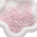 6/8mm Gradient-Acrylperlen mit Goldfolie in Pink und Blau für DIY-Schmuckarbeiten - Lila Rote Blumen