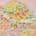 Colorful plush pom poms in pink yellow and blue for DIY creative Christmas crafts - Pack of 200 / 10mm (3/8 inch) / Light Mixed Theme