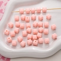 Perles cubes roses 8mm en acrylique à facettes diamantées pour création de bijoux DIY - 8mm / Orange