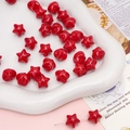Perles étoiles rouges en acrylique de 11mm pour la création de bijoux DIY à la main - 11x11mm / Rouge 5 Pièces/Paquet