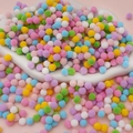 Colorful macaron polyester pompoms for Christmas DIY crafts and creative ornaments - Pack of 200 / 0.8cm / Dark Mixed Color Series